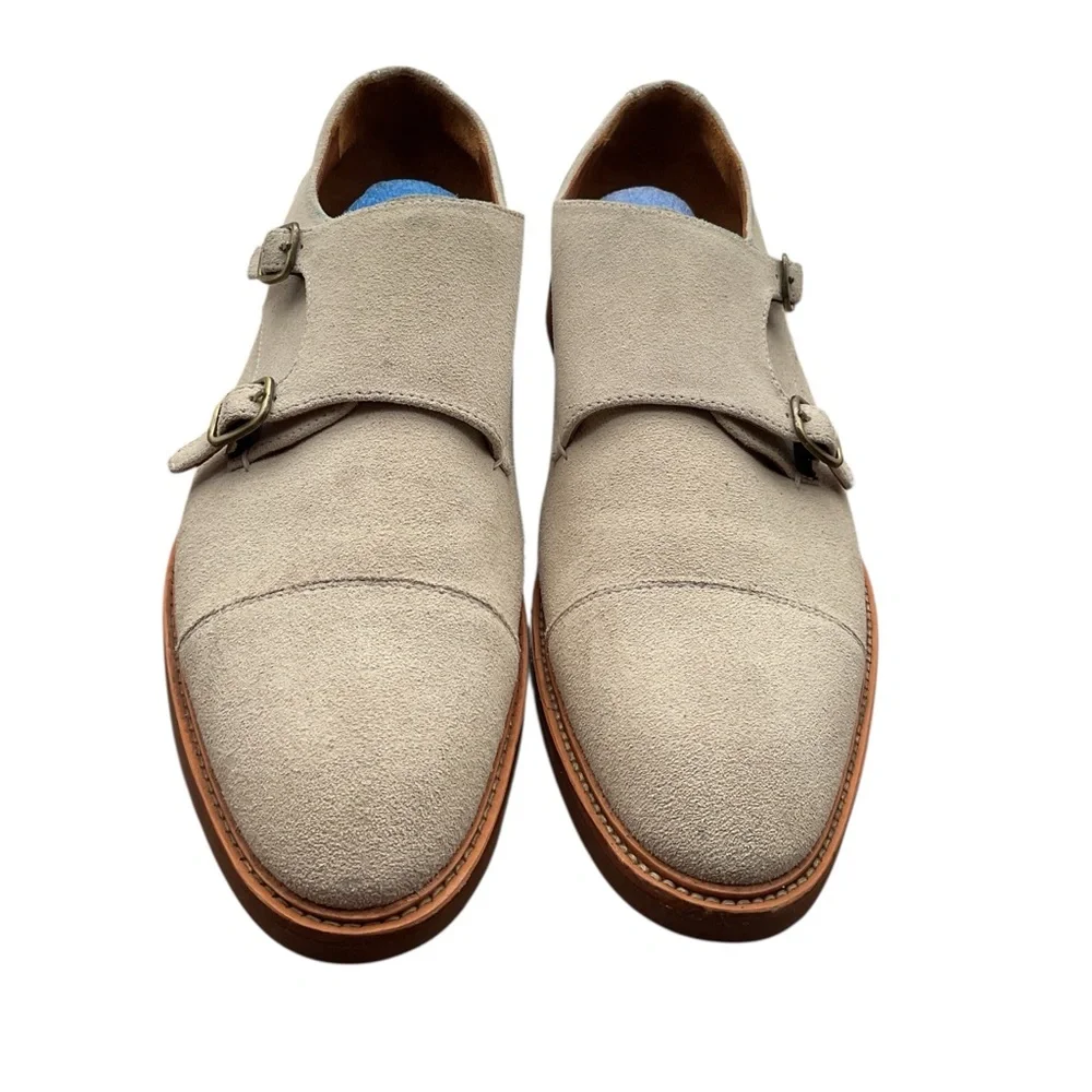Gordon Rush Light Tan Monk Strap Oxfords‎